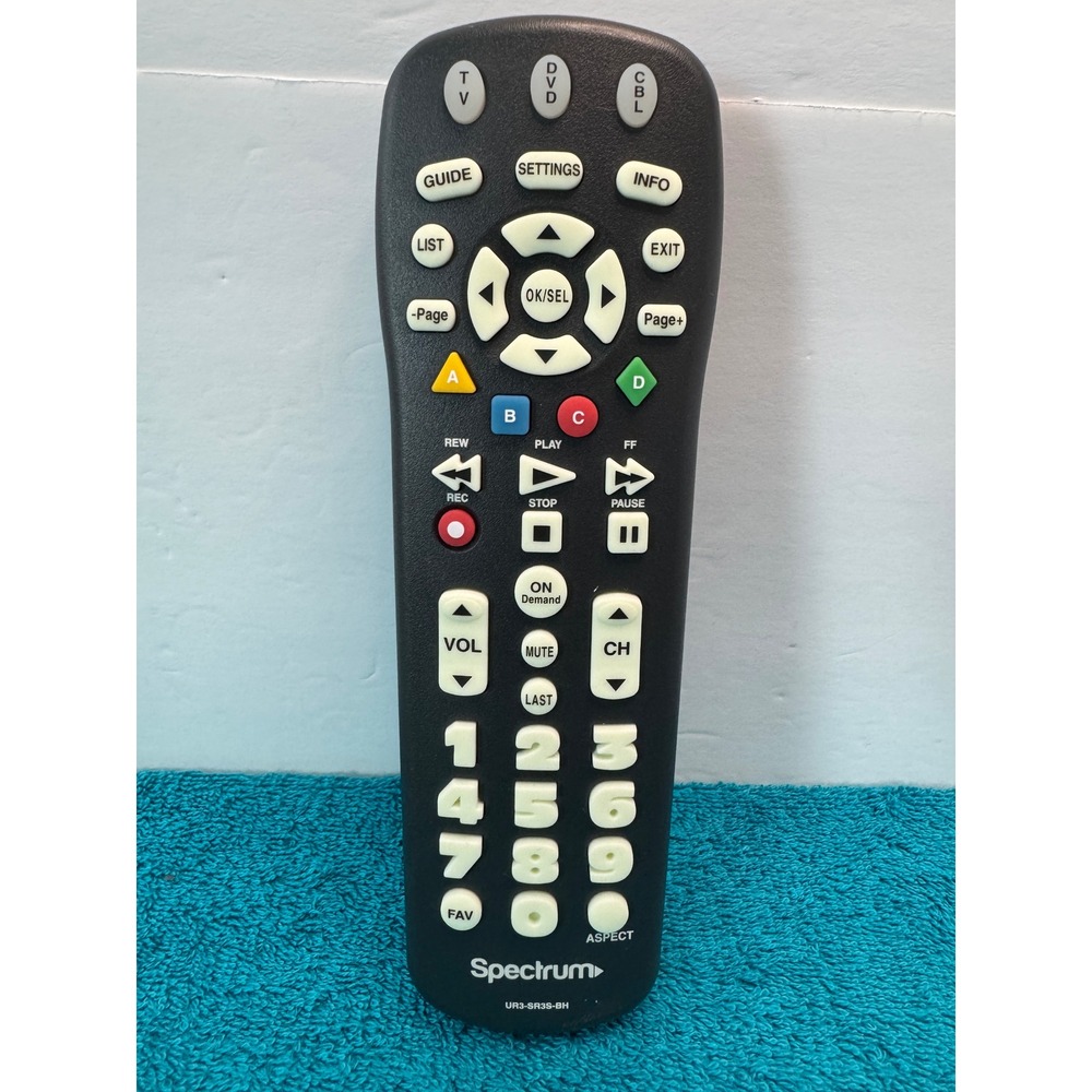 Universal‎ Remote Control UR3-SR3S-BH Cable TV DVD Black Replacement